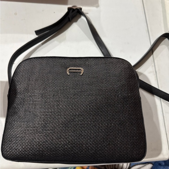 Etienne Aigner Handbags - Etienne Aigner Black Crossbody Bag with Textured Finish